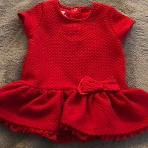 Red peplum top